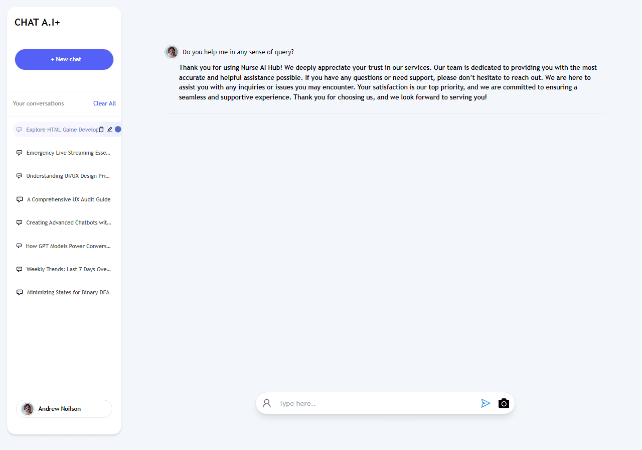 Nurse AI Hub screenshot
